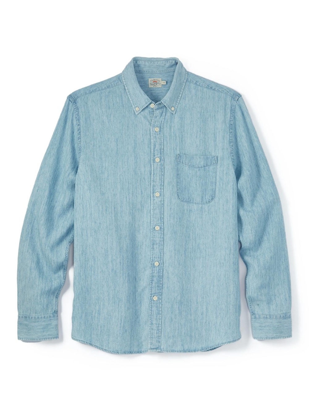 Faherty Tried and True Chambray Shirt - Indigo Dyed